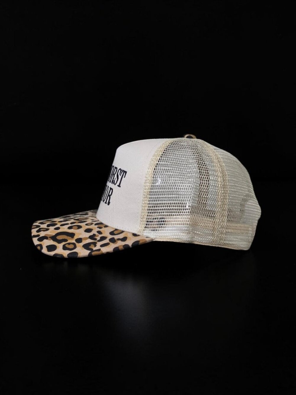 Zenana "On My Worst Behavior" Leopard / Cheetah Print Snapback Trucker Hat NWOT - Picture 11 of 13